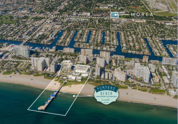 an aerial view of fort lauderdale beach
