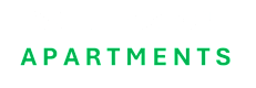 White Pigeon Apartments is written in green on a white background.