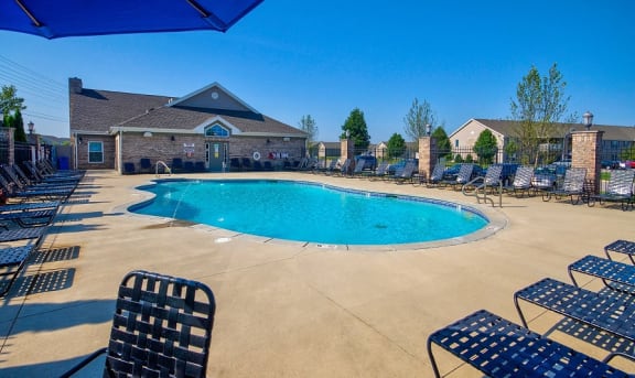 Outdoor Swimming Pool at Hawthorne Properties, Lafayette, IN