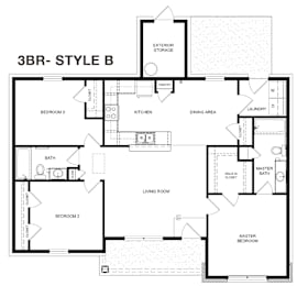  Floor Plan 3 Bedroom (B)
