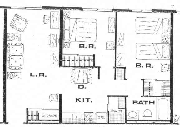 Floor Plan  Two Bedroom