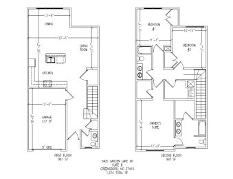 Floor Plan  Townhouse B