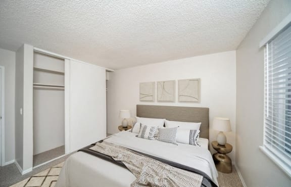 our apartments offer a bedroom with a king sized bed