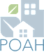 A graphic with a house and the words "POAH Chicago" in the foreground.