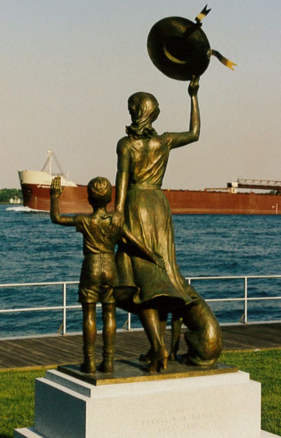 Classical harbor statue at Dutton Estates, St. Clair, MI, 48079