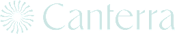 A logo with the word Canterra and a graphic of a flower.