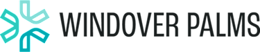 The image features the text "WINDOVER PALMS" in black with a graphic element to the left of the text.