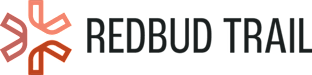 The image features the words "REDBUD TRAIL" in black text.