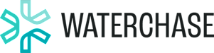 A logo with the text "WATERCHASE" in front of it.