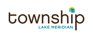 A brown background with a blue shape at the bottom.