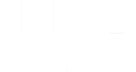 A black and white image of a sign for Luma Apartments.