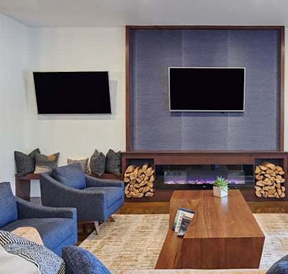 Clubhouse entertainment area