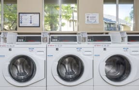 Apartments in Rohnert Park for Rent - Americana - Community Laundry Room with Oversized Washers and Dryers