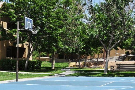 Basketball court at best apartments in Albuquerque