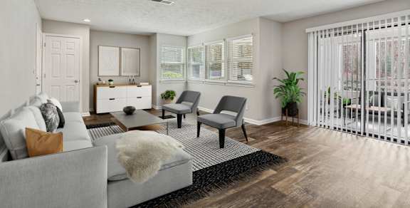 the preserve at ballantyne commons living room with couch and chairs