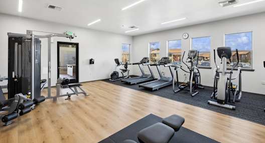 Modern fitness center at North Peak