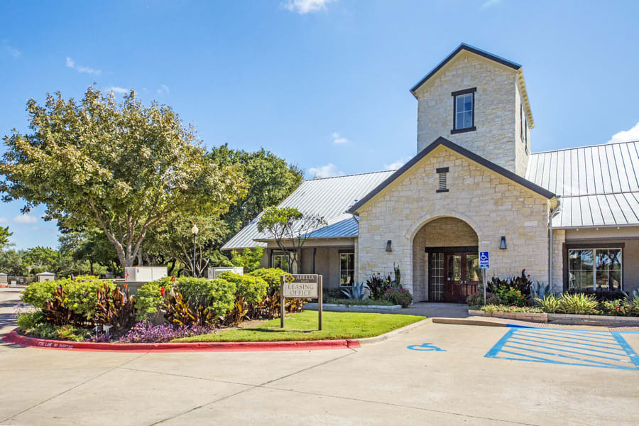 Abelia Flats leasing office entrance - Austin, TX