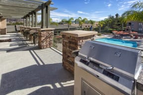 Outdoor grill nd pool area