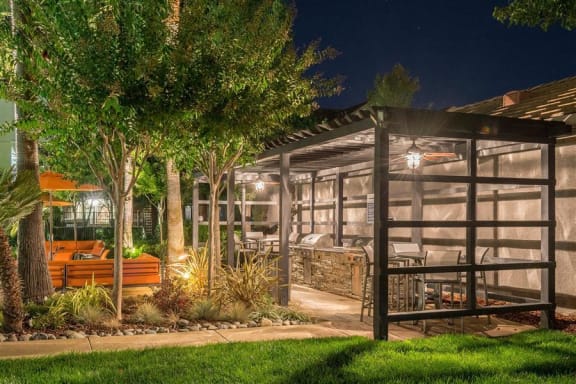 outdoor grilling station