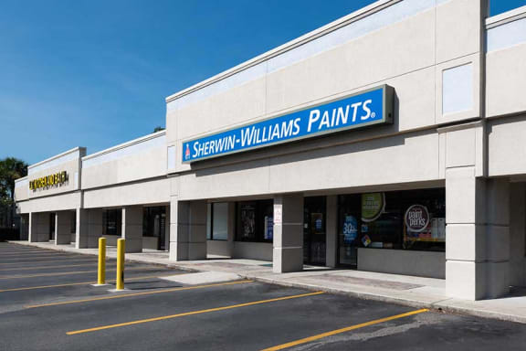 a building with a sign on the front of it