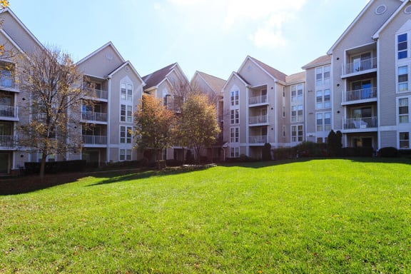 Acres Of Well Landscaped Grounds With Walking Trails at The Residences at the Manor Apartments, Frederick, Maryland