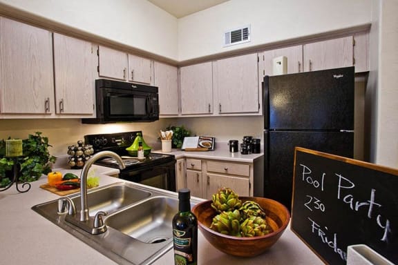 Full Kitchen with Built-In Appliances at Apartments Near North Las Vegas Airport