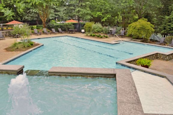 Beautiful Swimming Pool at Park Trace Apartments in Norcross, GA 30092
