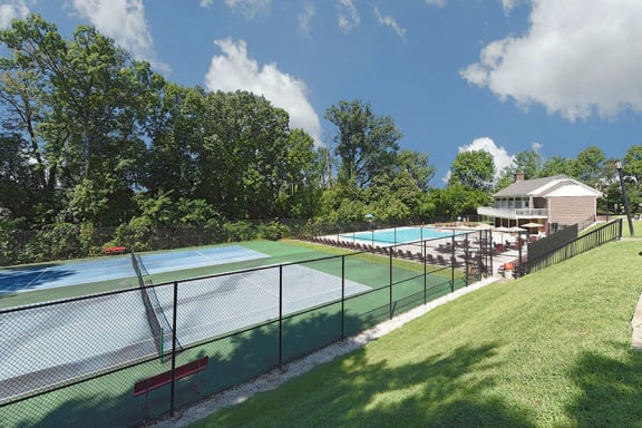 Synthetic Tennis Courts at Padonia Village Apartments, Timonium, Maryland