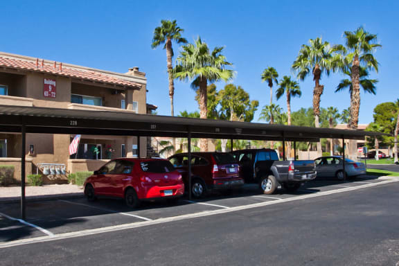 Senior Living in Laughlin NV at The Vistas with Covered Parking for Residents