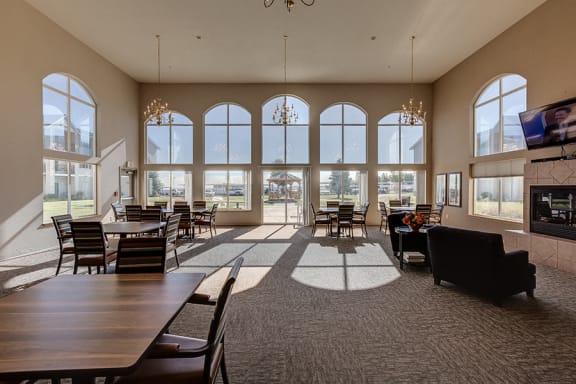 Huge Social Room with Fireplace and Full Kitchen at VINTAGE AT RICHLAND Apartments, Richland , WA 99352