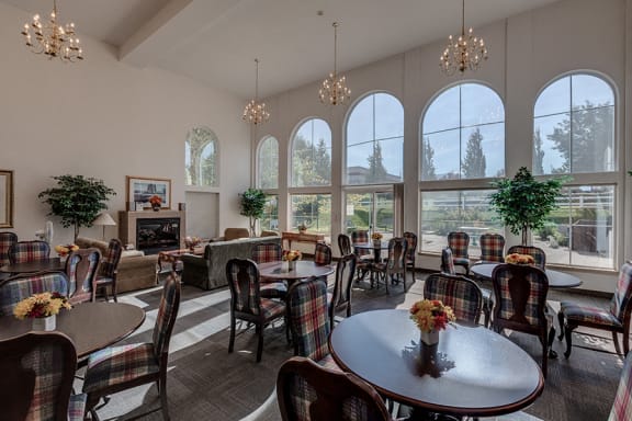 Clubhouse Tables at VINTAGE AT Sequim Apartments, Sequim , WA