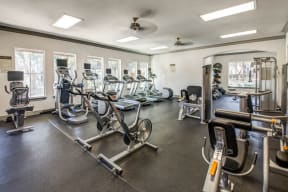 Apartments in Austin TX - State-of-the-art Fitness Center Featuring Various Cardio and Weight Equipment
