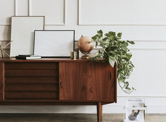 Mid Century modern decor stock photo at Devonwood and First Place Apartments, Battle Ground