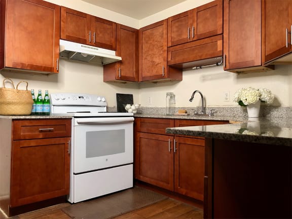 Fully Furnished Kitchen at Douglas Landing Apartment Homes, Austin, Texas