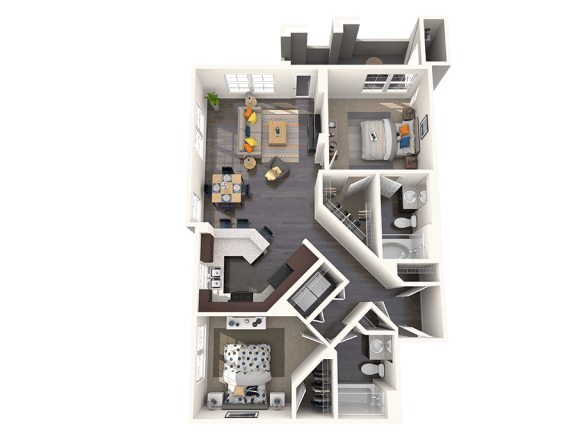 Aster Floor Plan at CHANDLER APARTMENT HOMES, Las Vegas