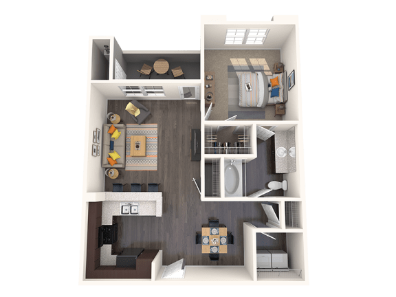Mesa Floor Plan at CHANDLER APARTMENT HOMES, Las Vegas, 89139