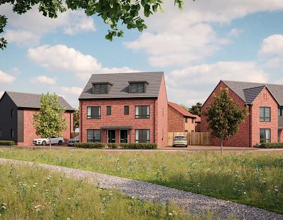Group of exterior building at UnionView Apartments, Dartford, KENT