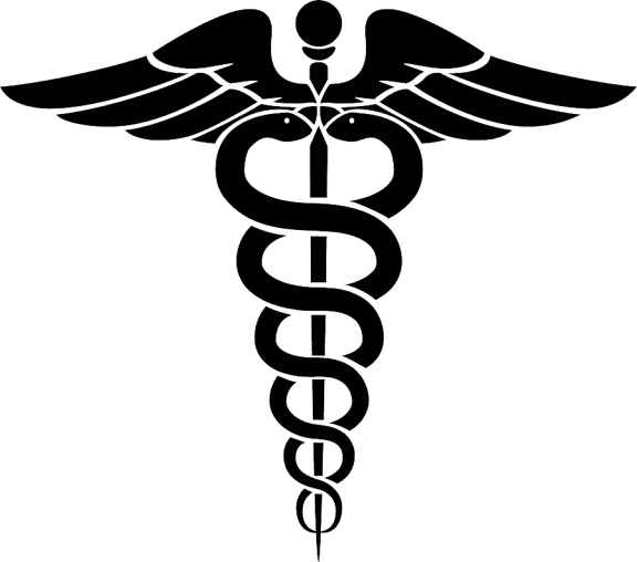 staff of hermes caduceus as a symbol of medicine snake and winged
