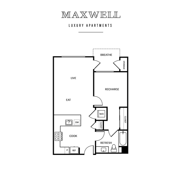 One bedroom floor plan