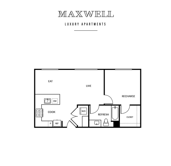 One bedroom floor plan