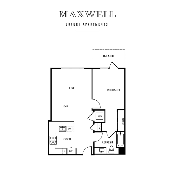 One bedroom floor plan