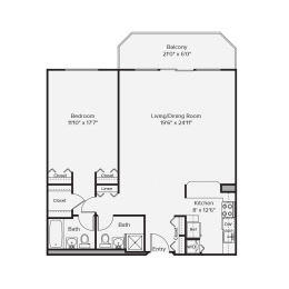1 bed 1 bath C at 10 West Apartments, Long Beach, NY