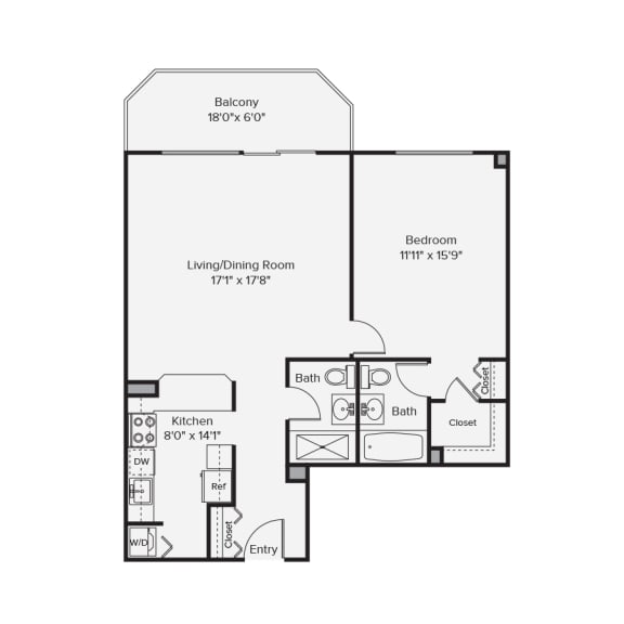 1 bed 1 bath A at 10 West Apartments, New York 11561