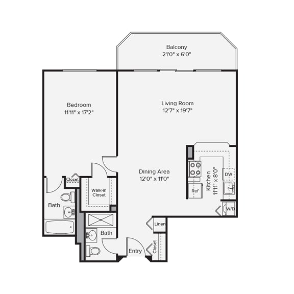 1 bed 1 bath B at 10 West Apartments, Long Beach, NY, 11561