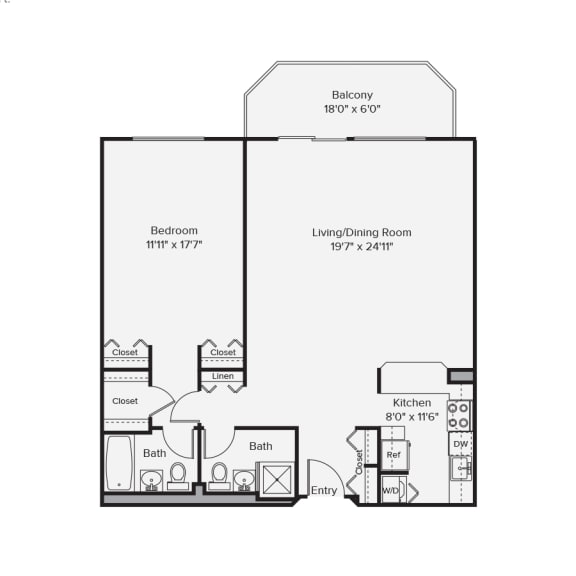 1 bed 1 bath D at 10 West Apartments, Long Beach, 11561