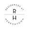 A black and white image of a logo for Residences at Herroton.