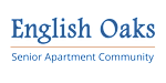 The image is a logo for the English Oaks Senior Apartment Community.