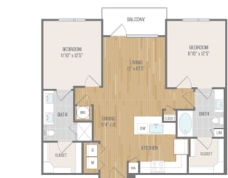 Centric One90 Apartments B1 Floor Plan