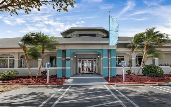 Leasing office exterior entrance