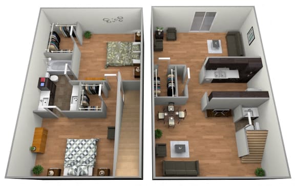 Floor Plan  2 Bedroom 1.5 Bath
